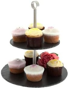 Natural Slate 2 Tier Cake Stand