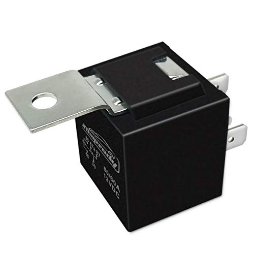 6 PACK 80/60 AMP 12 V DC Relay and Harness - Heavy Duty 12 AWG Tinned Copper Wires, 5-PIN SPDT Bosch Style Automotive Relay