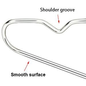 JUNING Set of 40 Stainless Steel Strong Metal Wire Hangers Clothes Hangers 16 Inch - Thumbnail 6