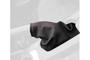 RedlineGoods ebrake Boot Compatible with Mazda Miata ND 2016-19. Black Alcantara-Silver Thread