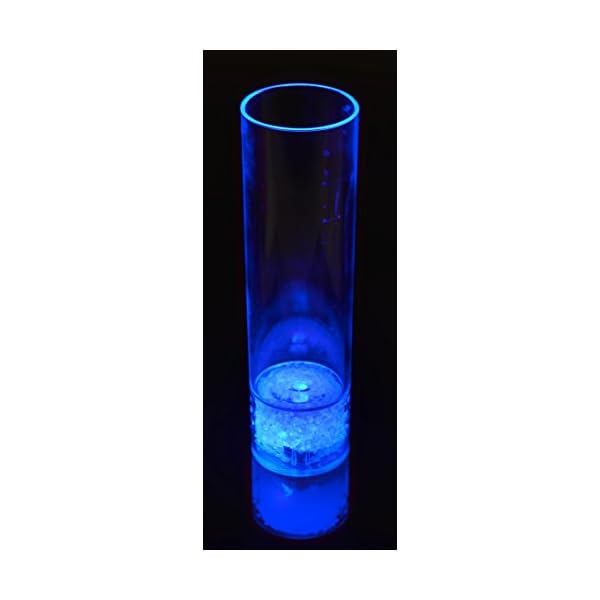 LED-Highlights Led Glas Becher Longdrinkglas 300 ml Led Farbwechsel bunt mit Batterie wechselbar Bar Kunststoff… – Bild 7
