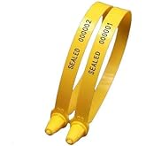 Pelagichain1000 Pcs Yellow Plastic Truck Trailer Door Seals, Tamper Evident Security Tags, Numbered Safety Disposable Shipping Seals