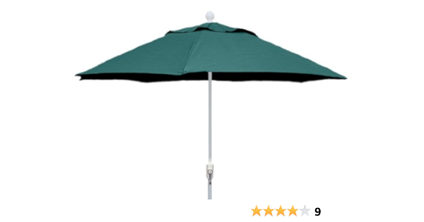 Amazon Com Fiberbuilt Umbrellas Patio Umbrella 7 5 Foot Forest Green Canopy And White Pole Garden Outdoor