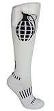 MOXY Socks THE Ultimate Grenade Knee-High Socks (White/Black)
