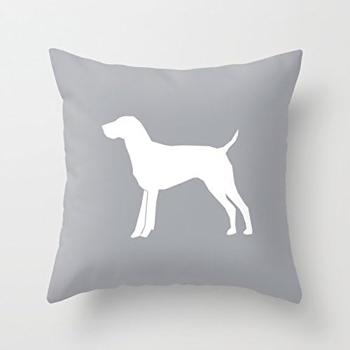 German Shorthair Pointer dog breed pet portraits dog silhouette unique dog breeds Pillow Case by Pet Silhouettes dog 1818 inches
