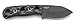 CRKT Pangolin Fixed Blade Knife with Sheath: Compact Outdoor Knife, Black Powder Coated Blade, Textured Nylon Handle Scales, Molle Compatible Sheath 2790
