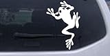 Frog Animals Car Window Wall Laptop Decal Sticker -- White 3in X 4.3in