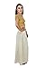 Sari Petticoat Stitched Indian Saree Petticoat Adjustable Waist Sari Skirt (Natural)