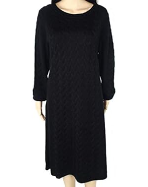 Women's Plus Cable Knit Sweater Dress
