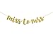 Dirty 30 Gold Glitter Miss to MRS Banner and Bride to BE Banner for Bachelorette Engagement Wedding Party Bridal Showers Party Decorations