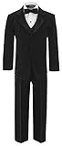 Big Boy's Usher Tuxedo Suit No Tail G210 (10, Black)