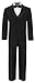 Little Boy's Usher Tuxedo Suit No Tail G210 (3T, Black)