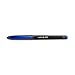 uniball Air Porous Roller Ball Pen, Stick, Medium 0.7 Mm, Blue Ink, Black Barrel, Dozen
