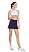 Cityoung Women's Casual Pleated Tennis Golf Skirt with Underneath Shorts Running Skorts d_pl m