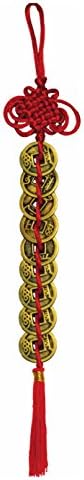 Feng Shui Hanging Lucky Coins for Wealth and Good Fortune 9 Coins