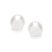 Mabella 925 Sterling Silver AAA Genuine Freshwater Cultured Pearl White Button Stud Earrings for Women