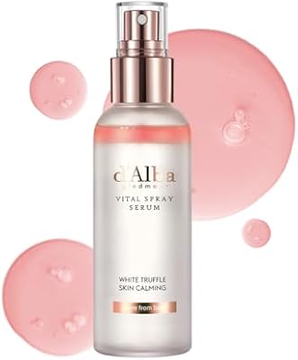 d'alba Italienisches weiß Trüffel Sprühen Serum, vitalisierendes, feuchtigkeitsspendendes, beruhigendes Serum-GesichtsnebelSprühen, SOS-Lösung für rote und empfindliche Haut, Vital (100ml)