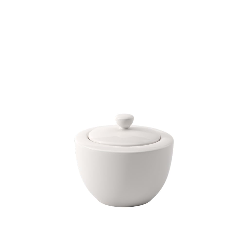 Villeroy & Boch - For Me Sugar Bowl, classic premium porcelain sugar bowl with lid, dishwasher safe, 300 ml — image 1