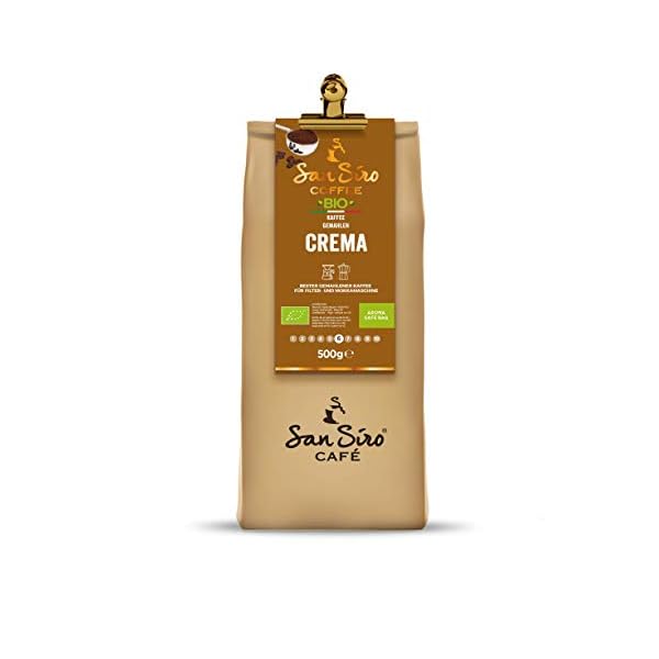 SanSiro® BIO gemahlener Kaffee 500g | CREMA | Traditionelle Trommelröstung | Perfekte Arabica-Robusta-Mischung…