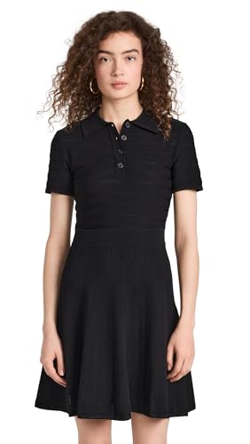 Shoshanna Women's Open Weave Knit Minoa Dress, Jet, XS