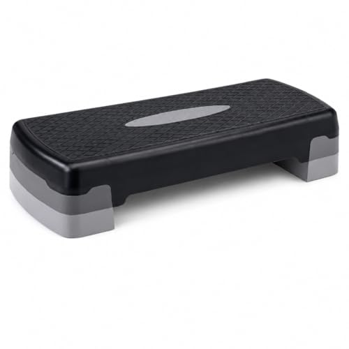 Step De Treino Premium com 2 Andares Ajustável Plataforma Antiderrapante Resistente Versátil Durável Ideal Para Treino Funcional Aeróbica Fitness Cardio Casa Academia