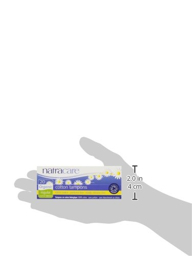 Natracare Organic 100% Cotton Tampons, Regular 20 ea (Pack of 8)
