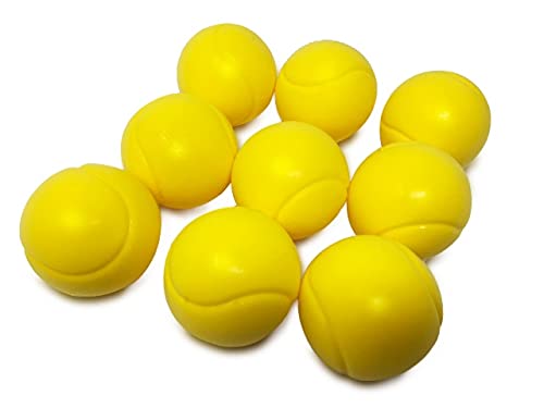 E-Deals 70mm Soft Foam Tennis Balls - Pack of 9 Yellow