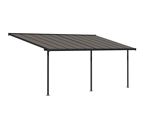 Palram Capri Terrassenüberdachung, Terrassendach, Balkondach, grau bronze, 299x619 cm