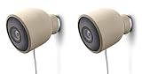 Wasserstein Colorful Silicone Skins for Nest Cam Outdoor Security Camera - Protect and Camouflage Your Nest Cam Outdoor with These UV Light- and Weather Resistant Silicone Skins (2 Pack, Beige)