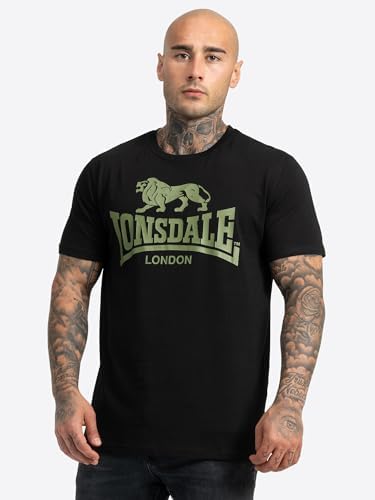 Homme Bangor Double Pack T-Shirt, Black/Olive, Medium