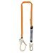 6' Single Leg External Shock Absorbing Lanyard with 1 Rebar Hook and 1 Steel Snap Hook, OSHA/ANSI Compliant primary