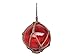Hampton Nautical Red Japanese Glass Ball Fishing Float with Brown Netting Decoration 8