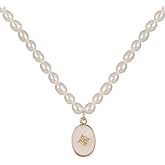 Marsgoo Natural Freshwater Pearl Choker Necklace for Women, 14K Gold Plated Pearl Necklaces Fashion Handmade Jewelry Gift