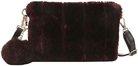 Goodbag Fluffy Mini Shoulder Bags Faux Fur Handbag Clutch Cute Little Purse for Women Girl