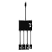 4 in 1 Micro USB HUB Adapter with Power,Mixtecc Charging OTG Host Cable Cord Adaptor Connector for Samsung Galaxy HTC Android Smart Phone Tablet Supports OTG Function