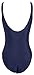 Women Monikini Swimsuit One Piece Sexy Cute Bathing Suits Lace-up U Back (XL, Navy Blue)