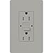 Lutron 15 Amp Tamper-Resistant GFCI Duplex Receptacle in Gray