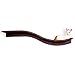 The Refined Feline Lotus Branch Cat Shelf, Sturdy Wave Design Cat Wall Perch, Wooden Comfortable Berber Carpet Faux Fur Cats Bed