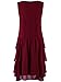Vijiv Womens 1920s Inspired Flapper Dress High Tea Great Gatsby Maroon with Tiered Skirt 20s Dress