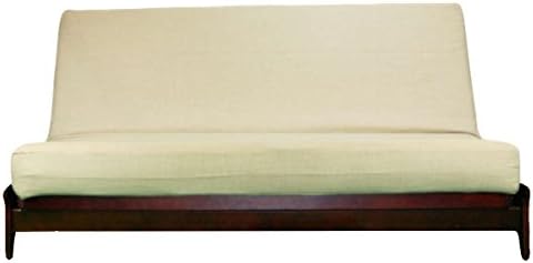 Futon Cover - Medley Burlap - Linen Texture - Handmade in USA - Queen Split Size (54" x 60")