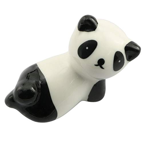 Tegg 6PCS Art Porcelain Ceramic Panda Chopstick Rest Rack Spoon Fork Knife Ware Holder - Thumbnail 2