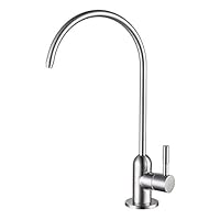 ESOW Kitchen Drinking Water Faucet, 100% Lead-Free Kitchen Water Filter Faucet Fits most Reverse Osmosis Units or Water Filtration System in Non-Air Gap, Stainless Steel 304 Body Brushed Nickel Finish