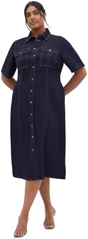 avenue plus size denim dress Juneberry Denim Dress Large
