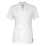 Adar Universal Lapel Collar Buttoned Top - 2629 - White - XL