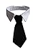 VEDEM Dog Necktie Pet Tuxedo Cotton Collar with Black Tie for Small Medium and Large Dogs (M)