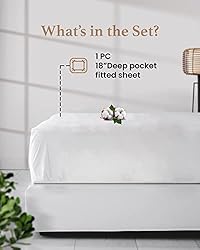 800 TC White Twin XL Fitted Sheet Only Deep