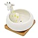 Cuteforyou Succulent Pots,Cute Animal Shaped Cartoon Ceramic Succulent Cactus Flower Planters with Bamboo Tray -Plant Not Included (Giraffe)