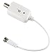 1byone 20dB High Gain Low Noise HDTV Antenna Signal Booster for TV, USB Power Supply, Boosts Non-amplified TV Antennas up to 15 Miles Range, White
