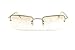 Classic Minimal Design Lightweight Rimless Rectangle Metal Frame Sunglasses (Clear and Tinted for X-Small Face) A124 A125 ((Clear) Silver Frame)