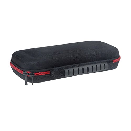 Mavis's Diary Switch Carrying Case with Red zipper compatible with Nintendo Switch - 8 Game Cartridges Protective Hard Shell Travel Carrying Case Pouch for Nintendo Switch Console & Accessories, Black